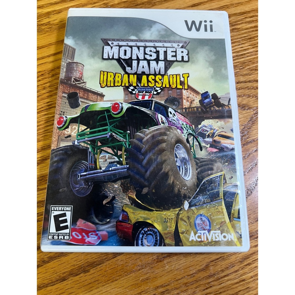 Monster Jam Urban Assault Nintendo Wii 2008 Activision Grave Digger Racing Game